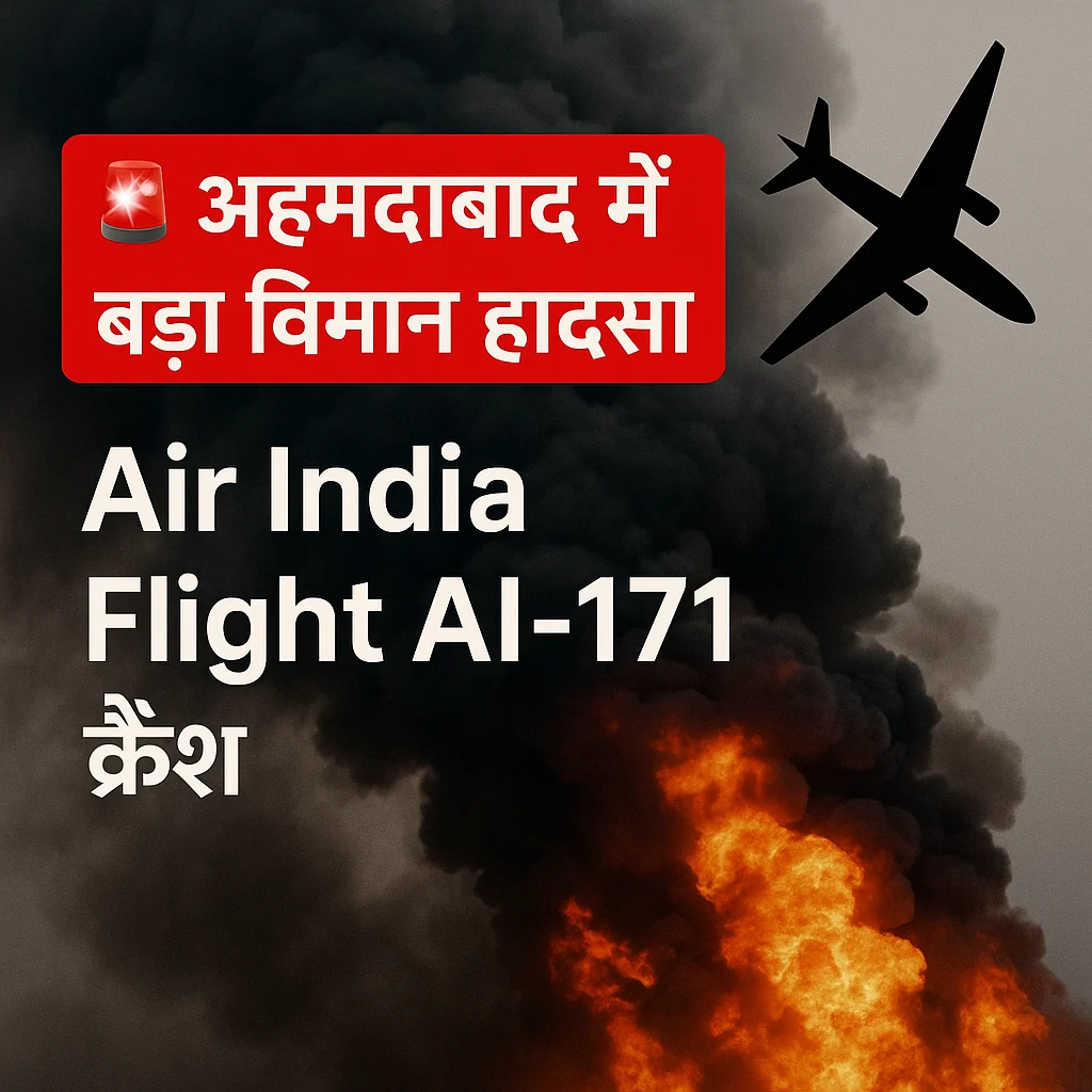 अहमदाबाद विमान हादसा: टेकऑफ के कुछ मिनटों बाद क्रैश हुआ एयर इंडिया का विमान, 242 लोग थे सवार